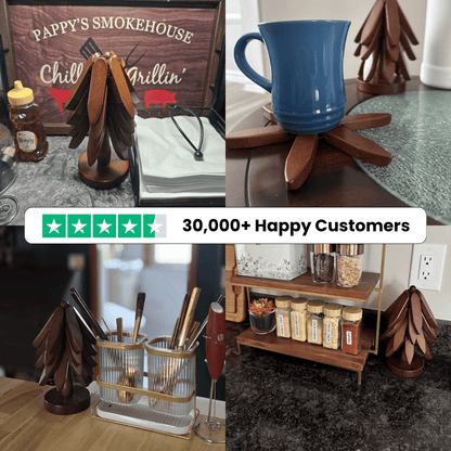 Natural Tree Coaster Decor Set