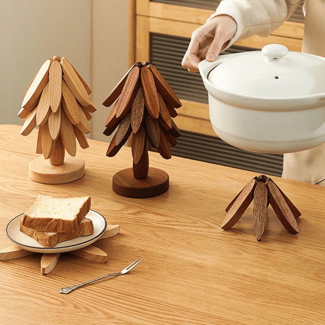 Natural Tree Coaster Decor Set