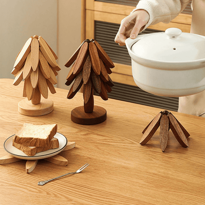 Natural Tree Coaster Decor Set